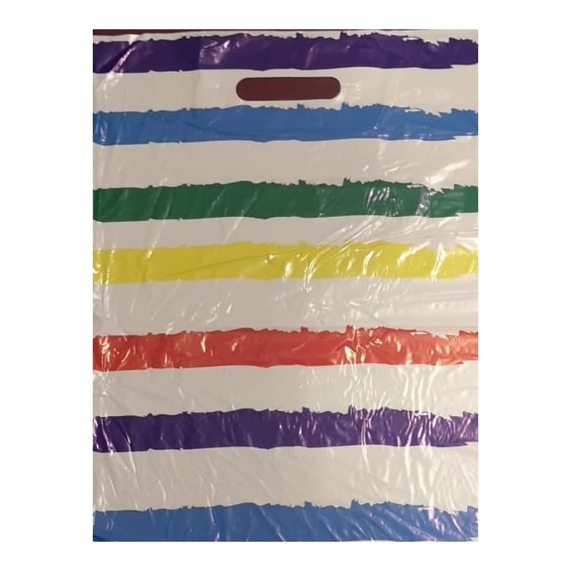 Bolsa de plástico asa troquelada 25 x 35 cm
