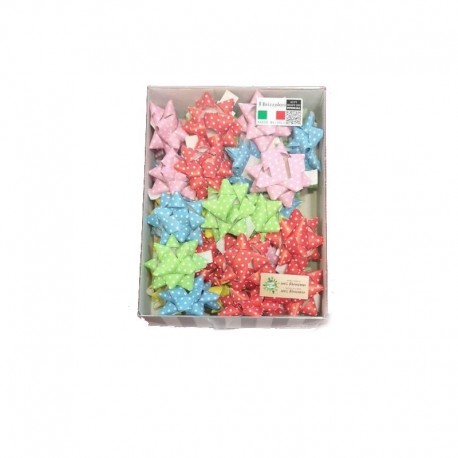 ESTRELLAS ADHESIVAS ESTAMPADO PUNTOS 20 MM 36 UND