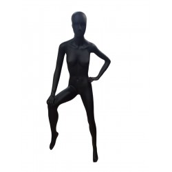 MANIQUI DE MUJER CICLISTA EN NEGRO MATE