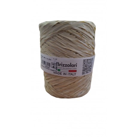 CINTA DE RAFIA COLOR BEIGE CLARO Y OSCURO 5MMX200MTS COL 40