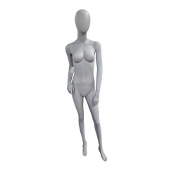 MANIQUI DE MUJER GRIS MATE CON CARA DE HUEVO