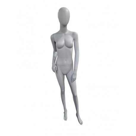 MANIQUI DE MUJER GRIS MATE CON CARA DE HUEVO