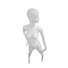 MANIQUI DE MUJER EN BLANCO MATE CON FACCIONES ,POSANDO