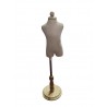 Busto Infantil Con Base Redonda De Madera Clara 6 Meses
