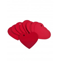 ETIQUETA COLGANTE CORAZON PARA ROPA COLOR ROJO VARIAS MEDIDAS 100 UND