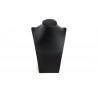 BUSTO EXPOSITOR PARA COLLARES EN POLIPIEL NEGRO 21 CM