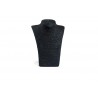 BUSTO EXPOSITOR PARA COLLARES REVESTIDO EN CUERDA NEGRA 29 CM