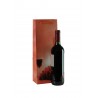 BOLSA DE PAPEL PARA BOTELLAS DE VINO COLOR CORAL 25 UND