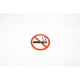 Cartel adhesivo prohibido fumar 11x11 cm
