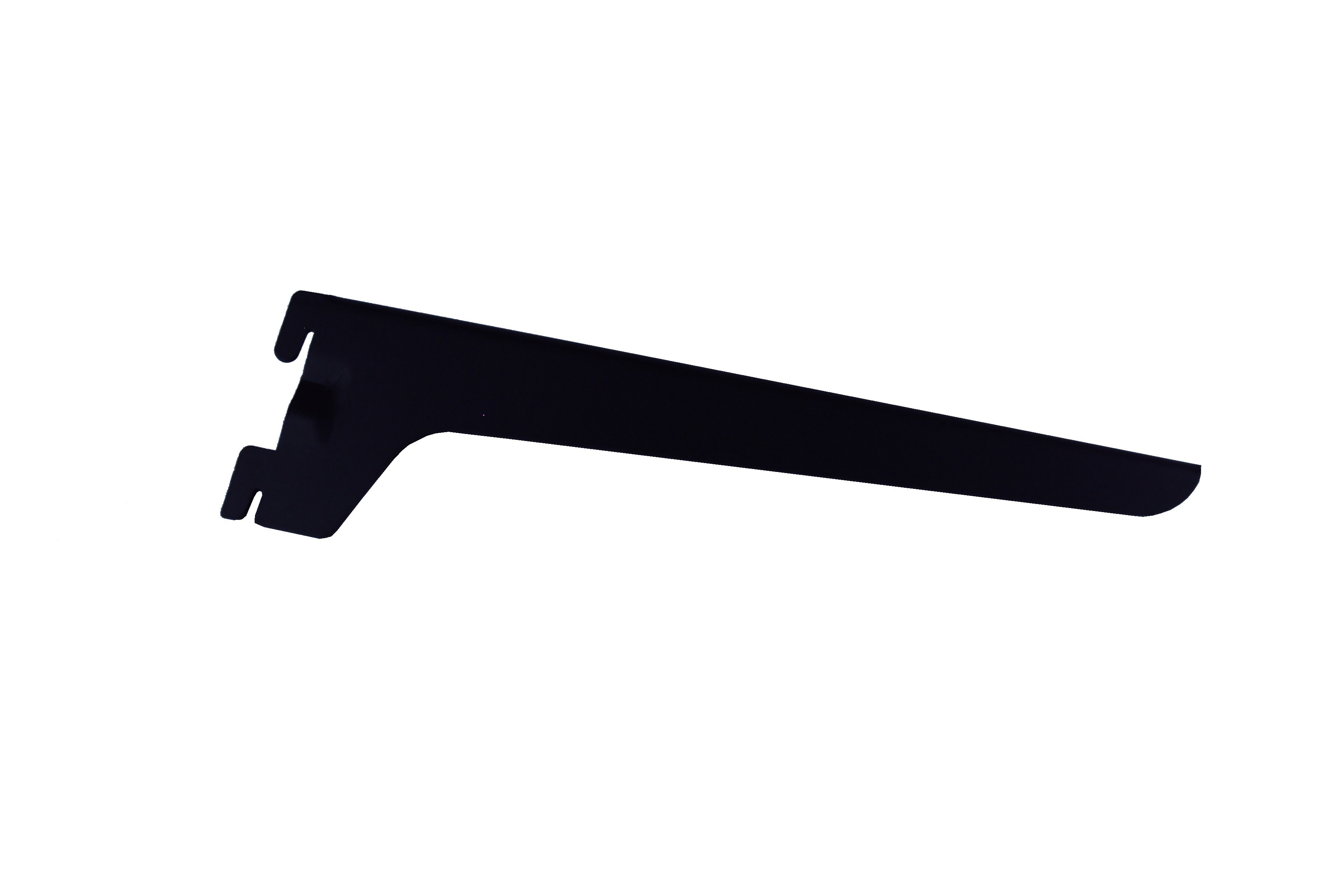 Soporte de estante simple para cremallera color negro 35 cm.