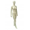 MANIQUÍ DE MUJER EN BLANCO CÁLIDO MATE SIN ROSTRO