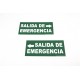 CARTEL SALIDA DE EMERGENCIA A LA IZQUIERDA 30X15 CM