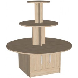MUEBLE EXPOSITOR CENTRAL REDONDA 140X120X120 CM