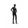 MANIQUI DE MUJER NEGRO MATE SIN FACCIONES CON MANOS EN LAS CADERAS