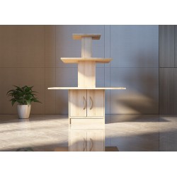 MUEBLE EXPOSITOR CENTRAL CUADRADO 140X120X120 CM